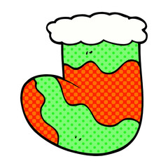 cartoon doodle christmas stocking