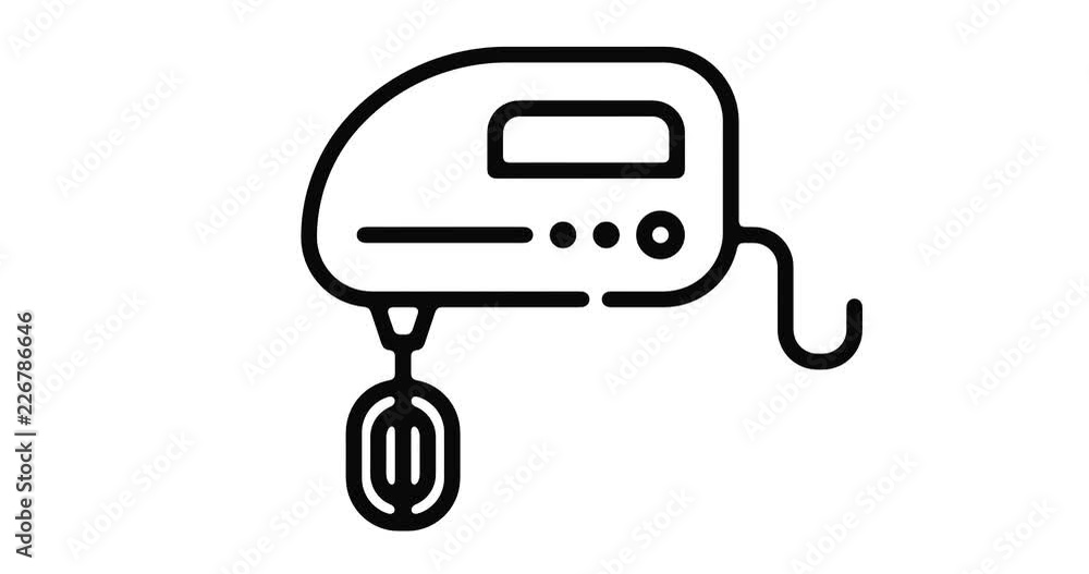 Aufkleber blender line icon motion graphic animation with alpha channel.