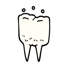 cartoon doodle tooth