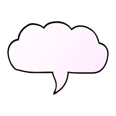 cartoon doodle cloud speech bubble