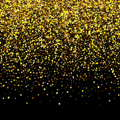 Vector luxury black background with gold sparklers esp10