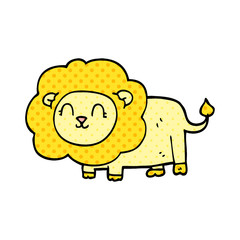 cartoon doodle lion