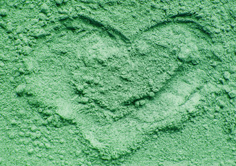 powder for the face. cosmetic texture. selective focus.