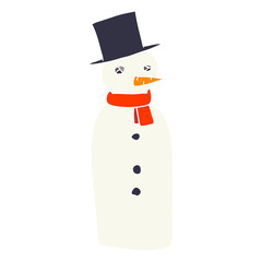cartoon doodle traditional snowman