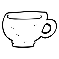 line drawing cartoon cup