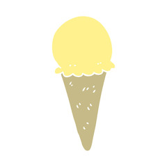 flat color style cartoon ice cream