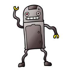 Fototapeta premium cartoon doodle robot