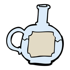 cartoon doodle of potion bottle