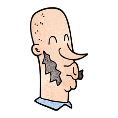 cartoon doodle man with side burns