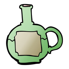 cartoon doodle food bottle