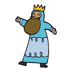 cartoon doodle wise king