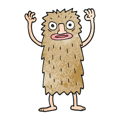 cartoon doodle bigfoot creature