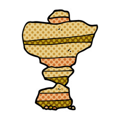 cartoon doodle of stacked stones