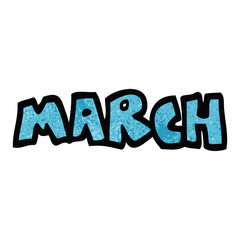 cartoon doodle month of march