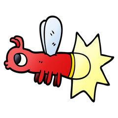 cartoon doodle lightning bug