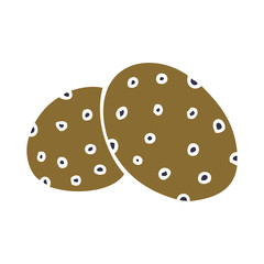 two big cartoon doodle cookies