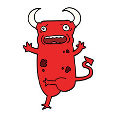 cartoon doodle demon