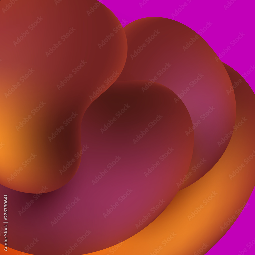Poster fluid abstract shapes and vector geometric futuristic background