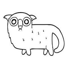line drawing cartoon funny cat