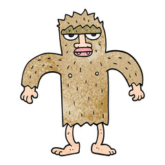 cartoon doodle bigfoot creature