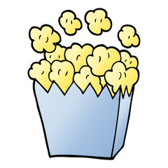 cartoon doodle popcorn