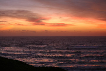 Fototapeta na wymiar Sonnenuntergang an der Küste vor Korsika
