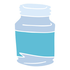 cartoon doodle glass jar
