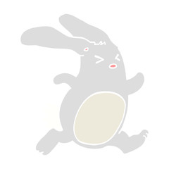 flat color style cartoon rabbit