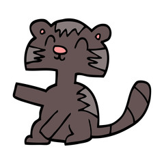 funny cartoon doodle cat