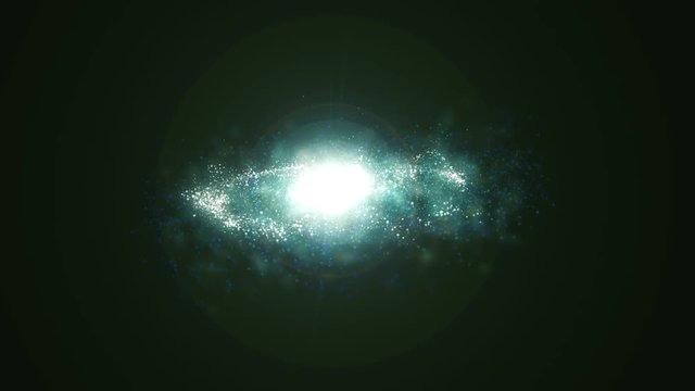 Approaching galaxy space abstract animation