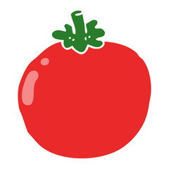 flat color style cartoon tomato