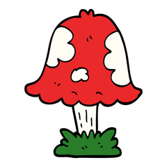 cartoon doodle mushroom