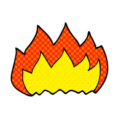 cartoon doodle hot flame