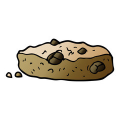 cartoon doodle choclate chip cookie