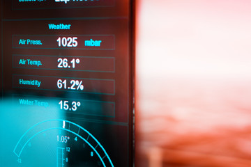 The future of air, land, and sea navigation. Holograms, charts, sonars and tracking instruments for...