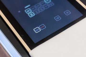 The future of air, land, and sea navigation. Holograms, charts, sonars and tracking instruments for any type of cruising. Futuristic Control panel, and dashboard with led lights. Sustainable design.