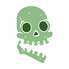 cartoon doodle happy skull