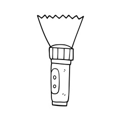 line drawing cartoon torch