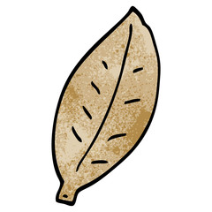 cartoon doodle leaf