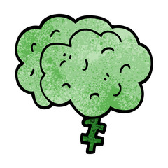 cartoon doodle brain
