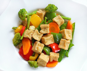 Fried Tofu with Vegetables.