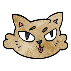 cartoon doodle of a cats face