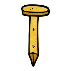 cartoon doodle brass nail