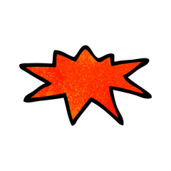 cartoon doodle explosion symbol
