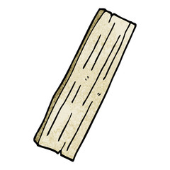 cartoon doodle plank of wood