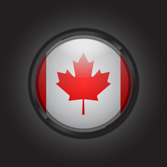 Canada Round flag vector drawing
