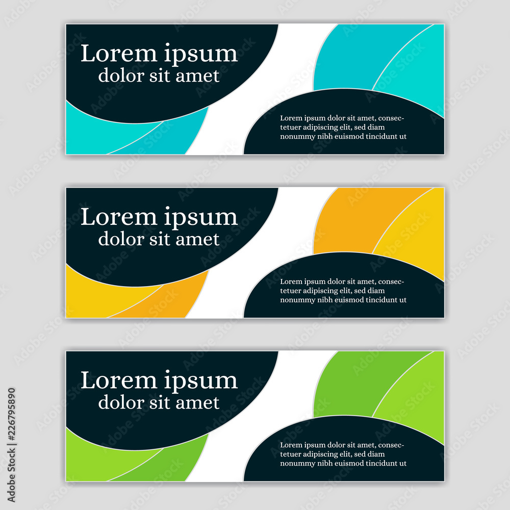Poster vector abstract design banner website template. web design elements - header design. abstract geomet