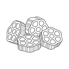 Vector illustration of pasta and carbohydrate symbol. Collection of pasta and macaroni stock vector illustration.