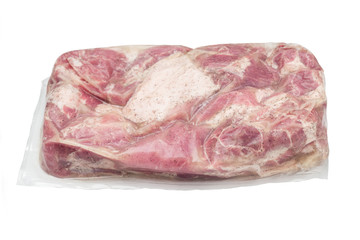 Pork neck in plastic