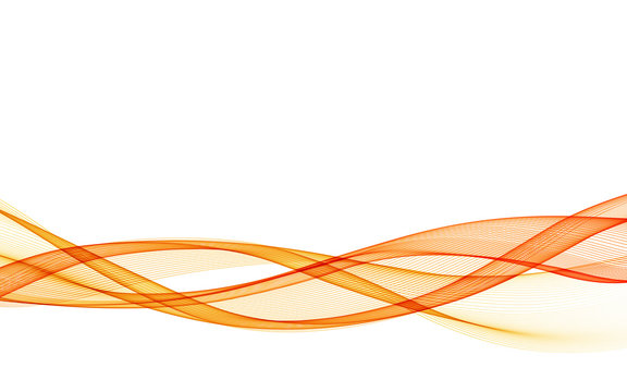Abstract vector background with orange smooth color wave.